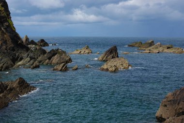 Güney İngiltere Sahili Sahil Kıyısı Güzel Deniz Manzarası İnsansız