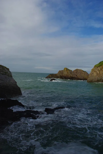 Una Scenografica Costa Del Sud Inghilterra Bella Vista Sul Mare — Foto Stock