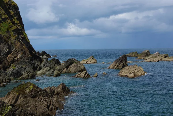 Сцена Узбережжі Південної Англії Прибережна Мальовничий Вид Море Людей — стокове фото