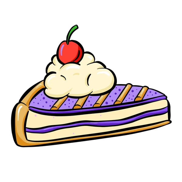 Doce Torta Fadas Copo Bolo Cartoon Vector Fun Design — Vetor de Stock