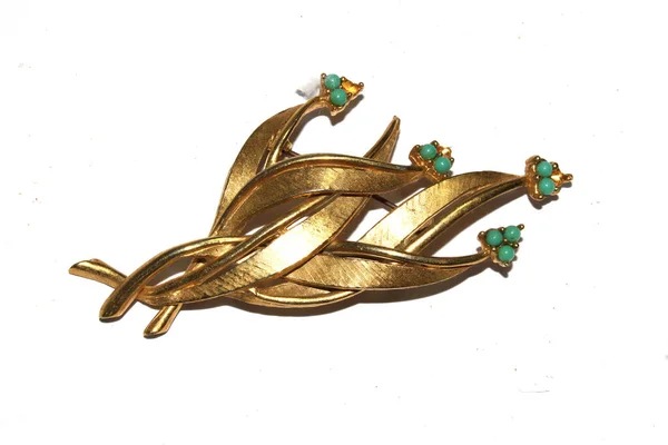 Antika Mücevher Broş Kolye, Beyaz arkaplanda Kolye