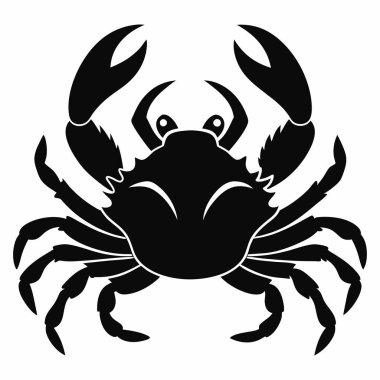 Yengeç, Siyah ve Beyaz Kanser Burcu Simgesi Silueti