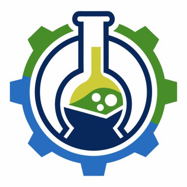 Laboratuvar Vites Logosu Bilim ve Mühendislik Simgesi