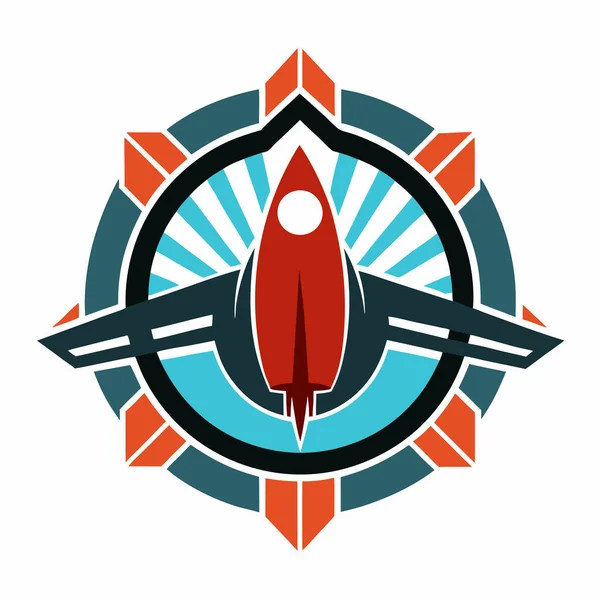 Jet ve Pusula Güllü Havacılık Amblemi