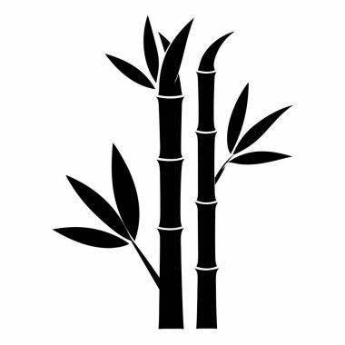 Bambu Ağacı Siluet Vektörü EPS Bırakıyor