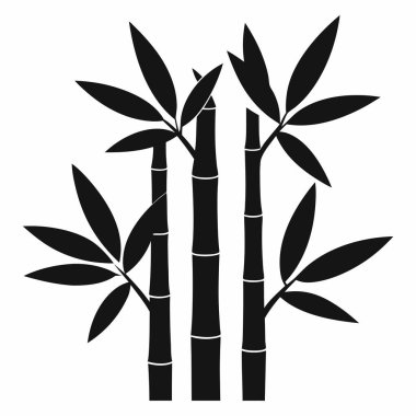 Bambu Ağacı Siluet Vektörü EPS Bırakıyor