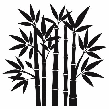 Bambu Ağacı Siluet Vektörü EPS Bırakıyor