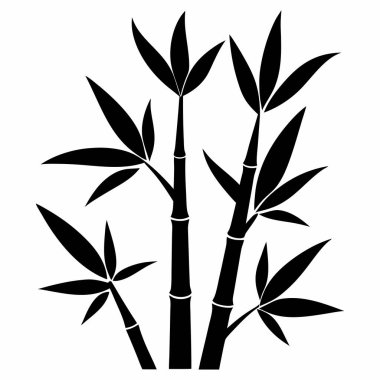 Minimalist Bambu Yaprak İllüstrasyon EPS Dosyası
