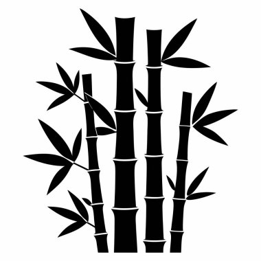 Minimalist Bambu Yaprak İllüstrasyon EPS Dosyası