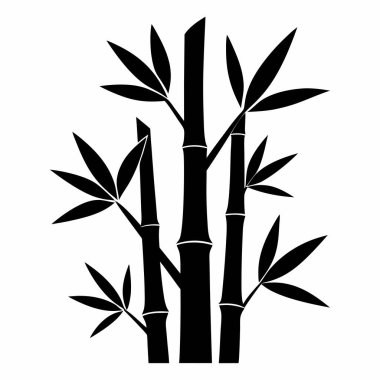 Minimalist Bambu Yaprak İllüstrasyon EPS Dosyası