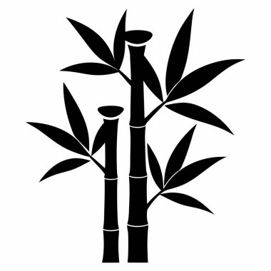 Projeler için Bambu Bitkisi Clipart Vektörü