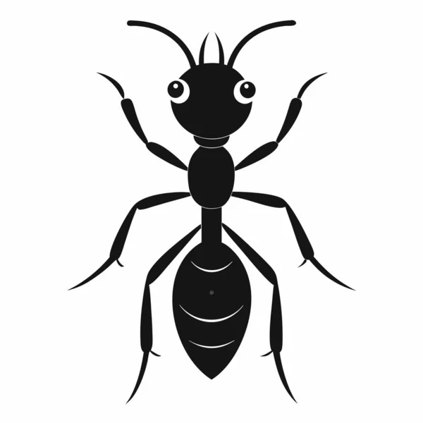  Beyaz Arkaplanda Karınca Silueti İzole Edildi