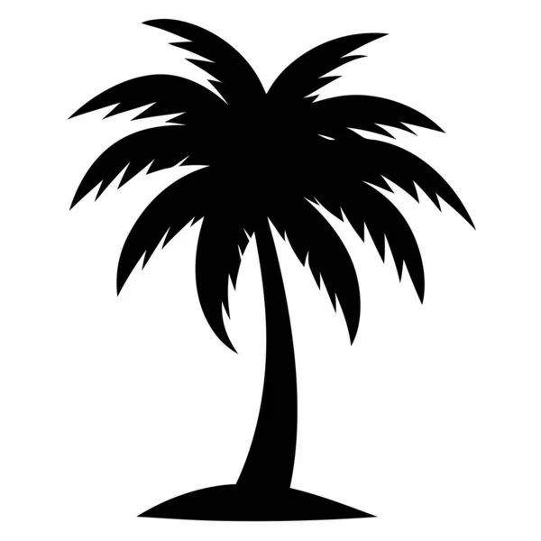 İzole Arkaplanda Palmiye Silueti: Zarif yapraklı görkemli bir palmiye ağacının stilize edilmiş silueti, basit bir zemin üzerine kurulmuş, minimalist ve tropikal bir titreşim sunar.
