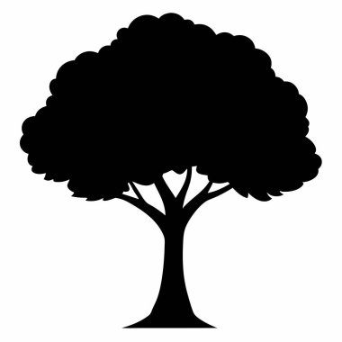 Siyah-beyaz 124de soyut Ağaç Logosu Tasarımı; Doğa ve Çevre Projeleri için Basit Ağaç Simgesi