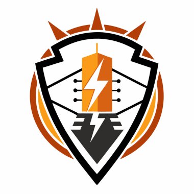 Beyaz Arkaplanda Minimalist Elektrik Mühendisliği Logosu: Teknoloji Projeleri Logosu