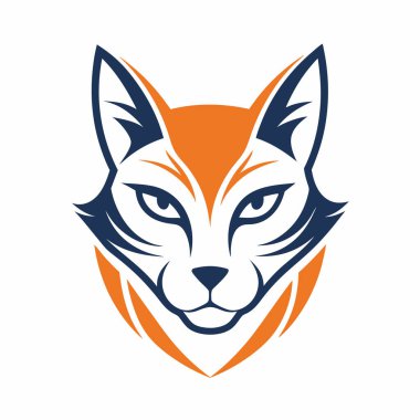 Beyaz Arkaplanda Yaratıcı Kedi Logosu Tasarımı