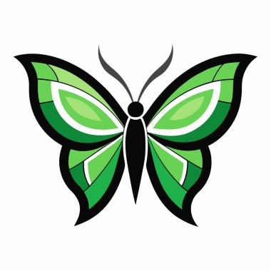 Beyaz Arkaplanda Minimalist Lepidoptera Logosu Tasarımı: Kelebek Sembol Vektörü