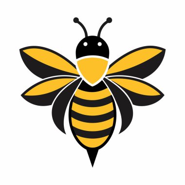 Minimalist Arı Logosu, Beyaz Arı Arı Arısı Tasarımı, yaratıcı Bal Arısı Simgesi Vektörü, 124; Uçan Arı Dış Hatlar Logosu, soyut Arı Sembol Sanatı, 124-