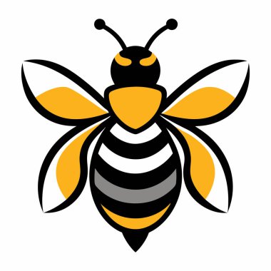 Minimalist Arı Logosu, Beyaz Arı Arı Arısı Tasarımı, yaratıcı Bal Arısı Simgesi Vektörü, 124; Uçan Arı Dış Hatlar Logosu, soyut Arı Sembol Sanatı, 124-