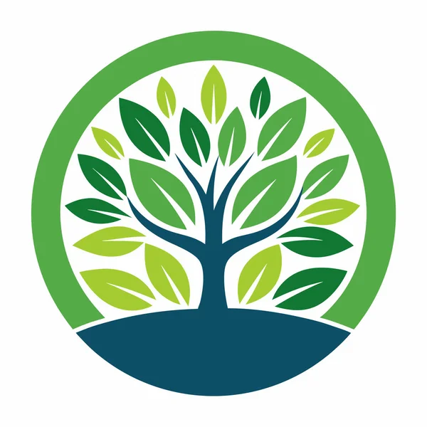 Beyaz Arkaplanda Minimalist Ağaç Silüeti Tasarımı: Soyut Ağaç Logosu Tasarımı