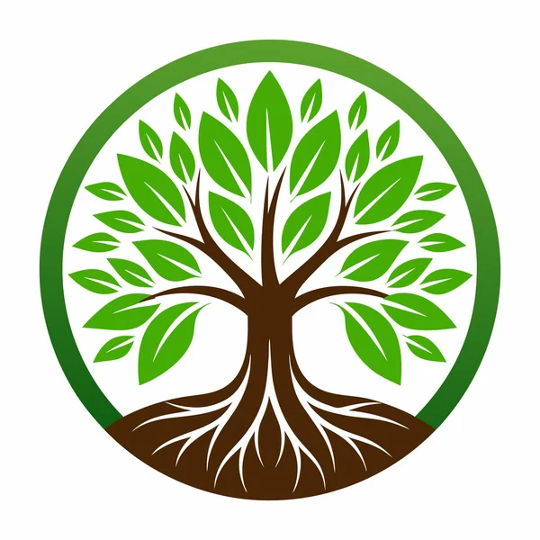 Beyaz Arkaplanda Minimalist Ağaç Silüeti Tasarımı: Soyut Ağaç Logosu Tasarımı