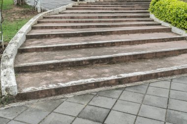 Eski beton merdiven sade arka plan