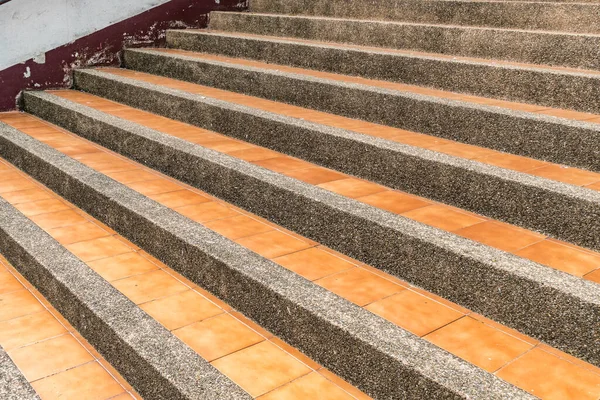 Vue Perspective Escalier Céramique Marron — Photo