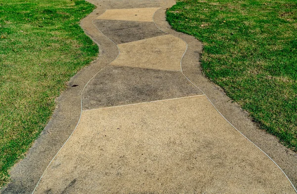 Curve Concrete Pathway Park — Stock Photo, Image