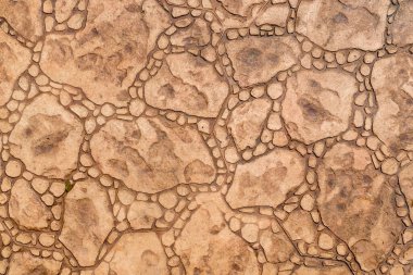 Taş desenli beton zemin