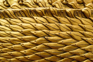 Ejderha pullu, Tayland 'da tapınaktaki antik altın beton kaplama desenli