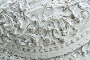 Tay tapınağında antik beyaz beton sıva