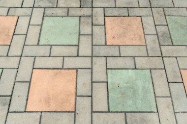 Beton blok zemin desen görünümü