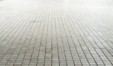 Eski beyaz seramik döşeme perspektifi