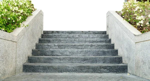 Escadaria Isolada Fundo Branco Com Caminho Recorte — Fotografia de Stock