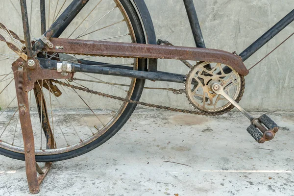 Part Old Rusty Bicycle — Stock Photo, Image