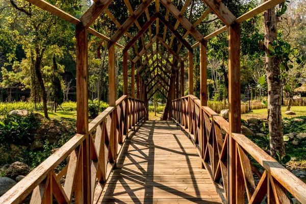 Wooden Foot bridge in the park