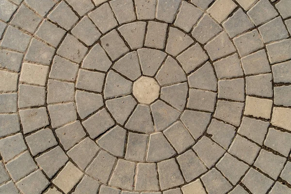 Beton blok yol çember deseni perspektifi