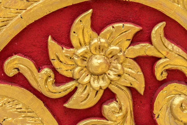 Thai Antico Oro Stucco Cemento Nel Tempio — Foto Stock