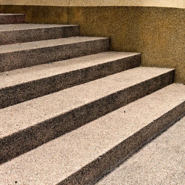 Concrete Small Gravel Texture Staircase — Stock Photo, Image