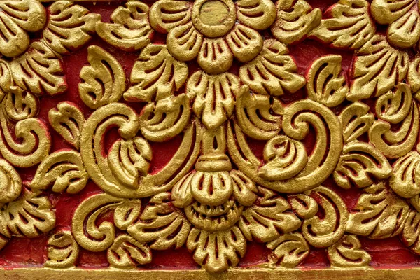 Thai Ancient Gold Plaster Stucco Temple — Stock Photo, Image