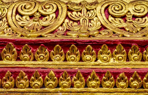 Thailändskt Gammalt Guld Betong Stuckatur Templet — Stockfoto