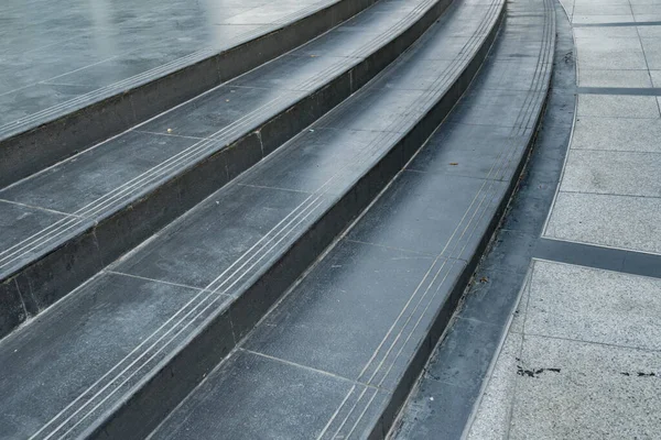 Deel Van Zwarte Granieten Trap — Stockfoto