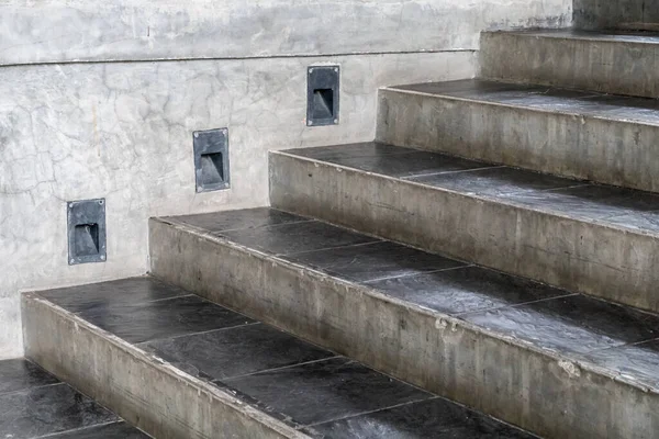 Treppe Aus Beton Und Schwarzem Stein — Stockfoto