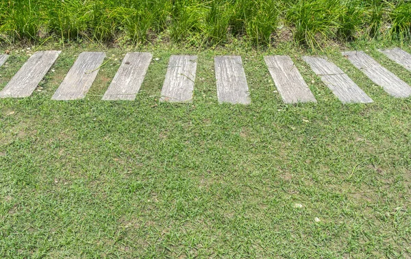 Concrete Pathway Lawn Park — Stock Photo, Image