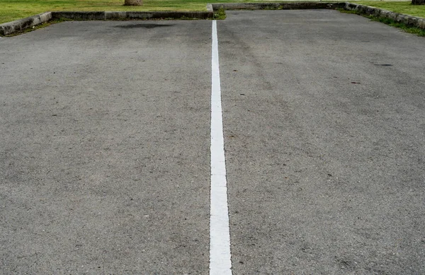 Empty Asphalt Car Park White Line — Stock Photo, Image