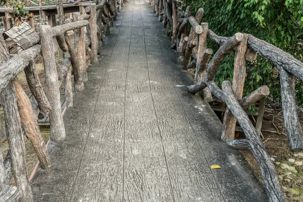 Concrete Pathway Branch Railing Park — Stock Photo, Image