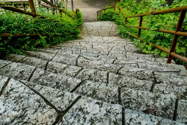 Tangga Beton Buatan Batu Taman — Stok Foto