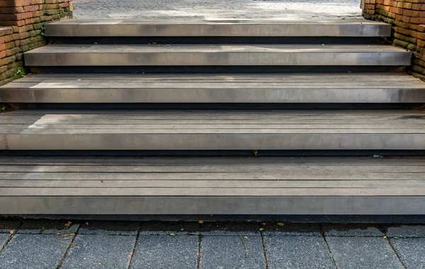 Escadaria Madeira Marrom Velha — Fotografia de Stock