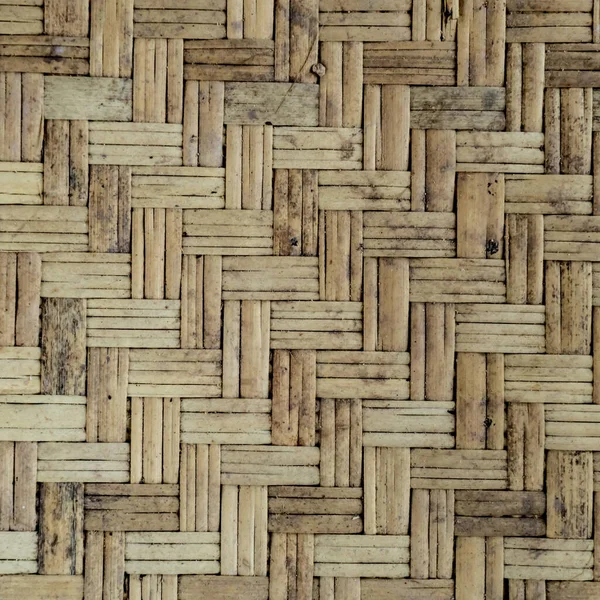 Eski Bambu örgü duvar dokusu arkaplanı
