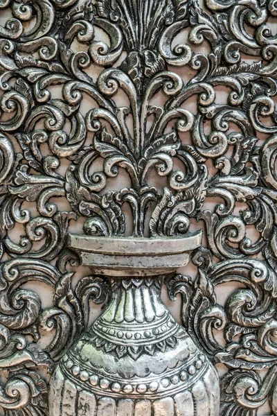 Close Thai Silver Stucco — Stock Photo, Image